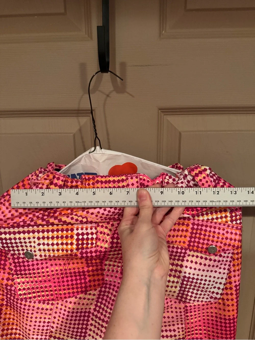 Spyder Pink and Orange Geometric Ski Pants size 18 girls like new